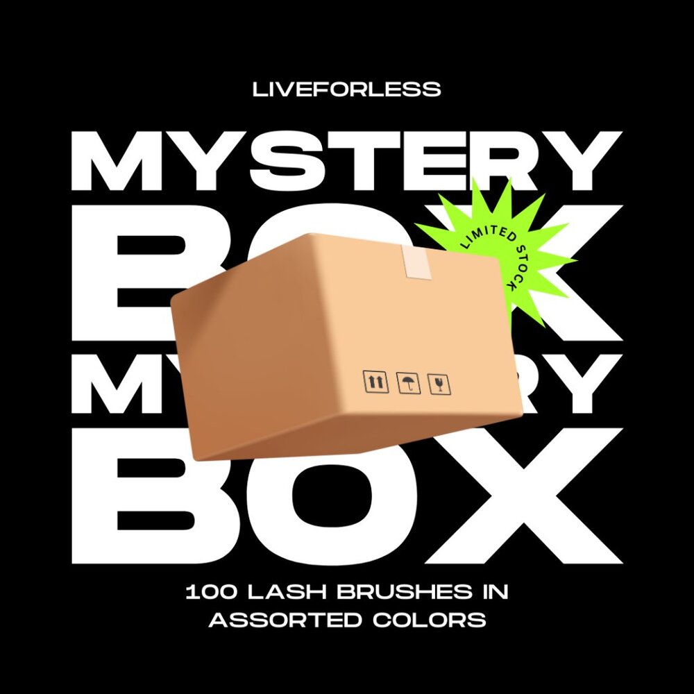 Mystery Box: 100 Lash Brushes in Assorted Colors